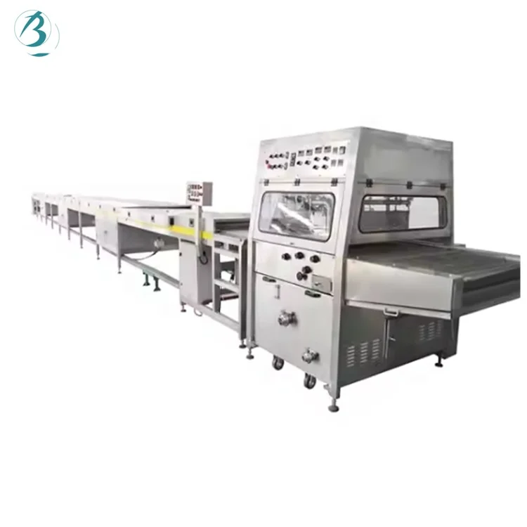 commercial automatic Chocolate enrobing machine for wafer biscuit