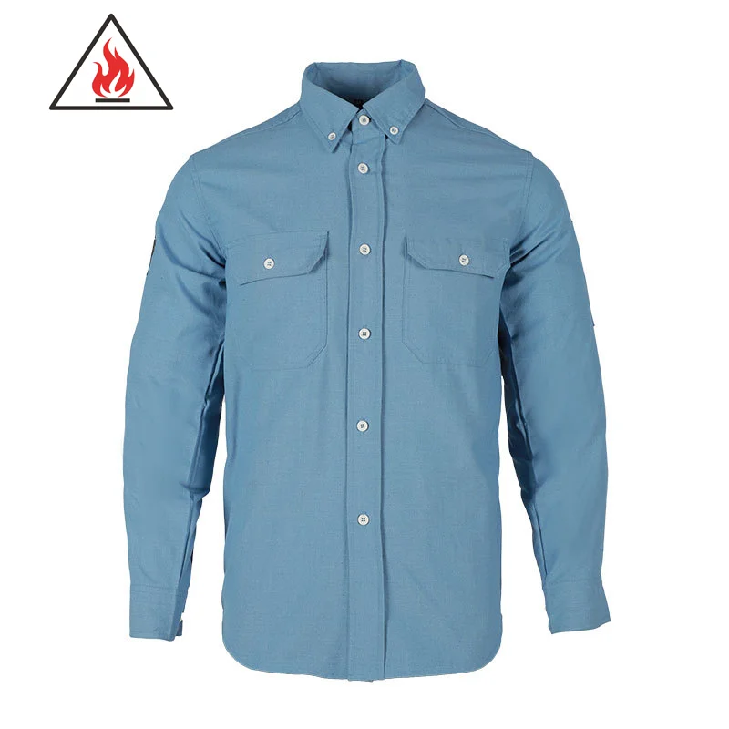 Flame Retardant Shirt for Electric Welding Workshop Protective Work Clothes