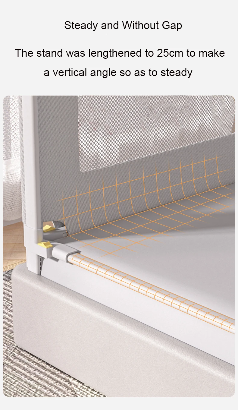 2023 Upgrade Model 28 Levels Height Adjustment Bed Rails Safety Bed Guard Rails for Baby Toddlers for Different Size Bed