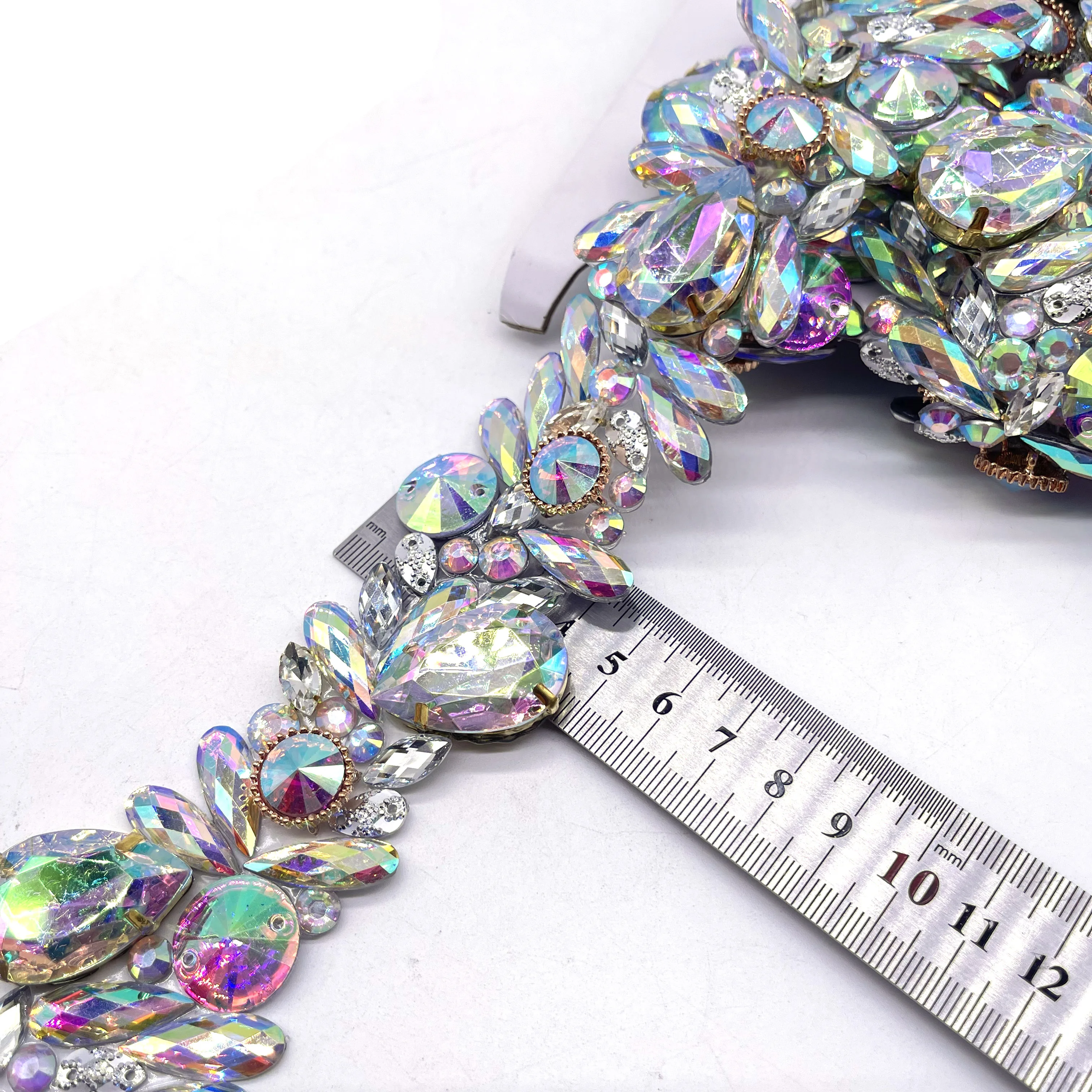 carnival costume gems stone laying clothes decoration iron on rhinestone applique trimming for clothing accessories