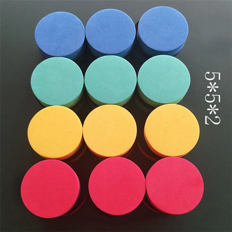 Office school supplies Stock dry erase EVA magnetic felt round shaped whiteboard eraser
