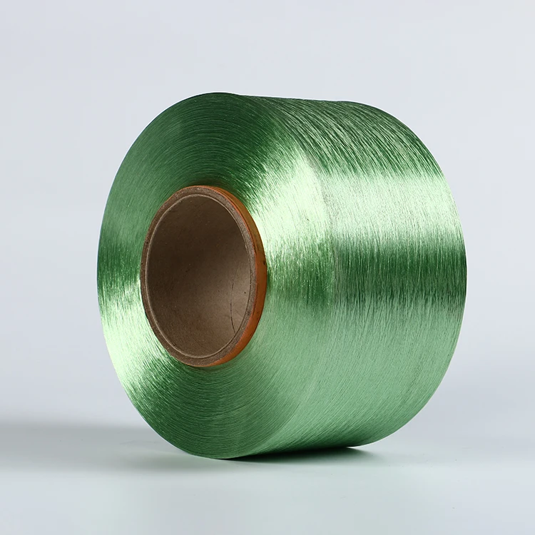 Custom color  filament polyester dty 150/48big twist tubular logo yarn for woven ribbon label industries