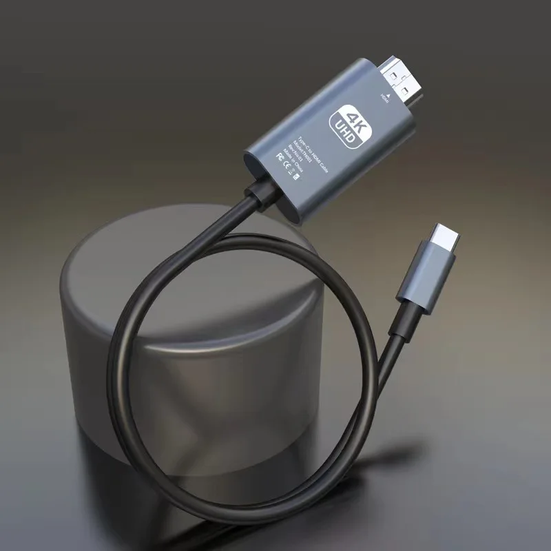 4K 60Hz USB C-to-HDTV video and audio braided cable is suitable for MacBook pro, iPad, and TYPE-C interface phones