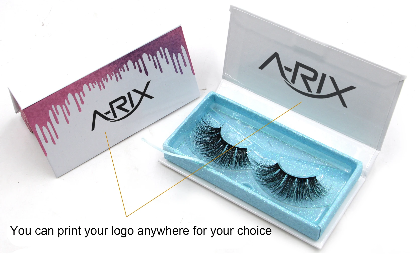 
Luxurious False Eyelash Lashbox Custom Customized Square Eyelash Packaging Lashes and Wholesale Eyelash Box with Logo 