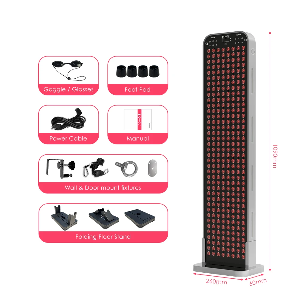 H1520 Liya Voice Control LED red light 660nm 850nm Red Light Therapy Panel Pain Relief for home use