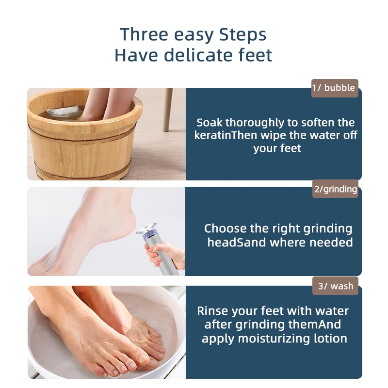 High Quality Professional Callus Remover Rechargeable Electric Foot  Callus Remover Electric Foot File Custom Color