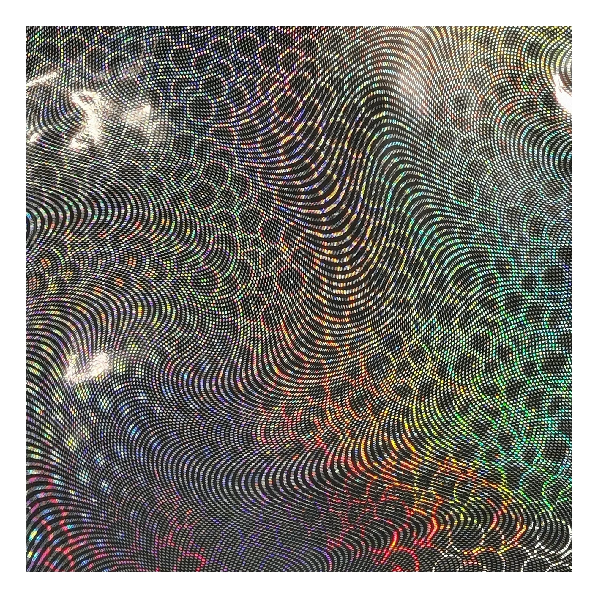 Self adhesive laminated holographic film for garments decoration partial hologram silver Transparent Hot stamping foil texture