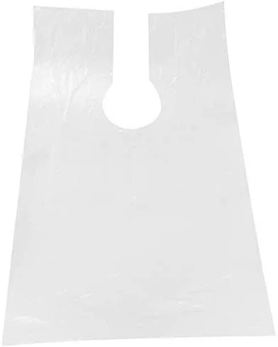
Disposable hair cutting and dyeing apron disposable barber wrap transparent plastic apron pinafore 