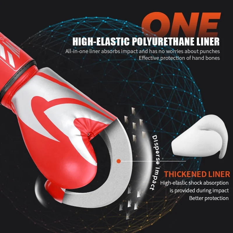 Боксерские перчатки на шнуровке 12 унций