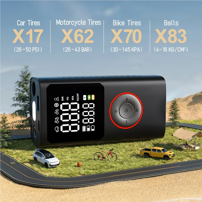 Outdoor portable mini air compressor Tire inflator electric bicycle spherical air pump