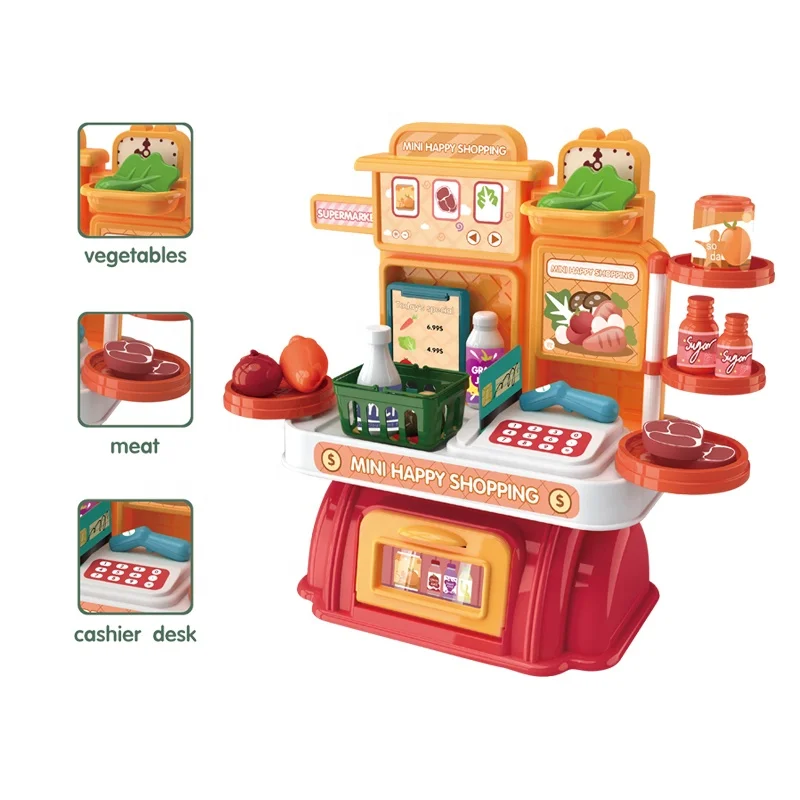 Hot Selling Mini Happy Home Supermarket Toys Kitchen Doctor Girl Makeup Boys Tool Set For Kids