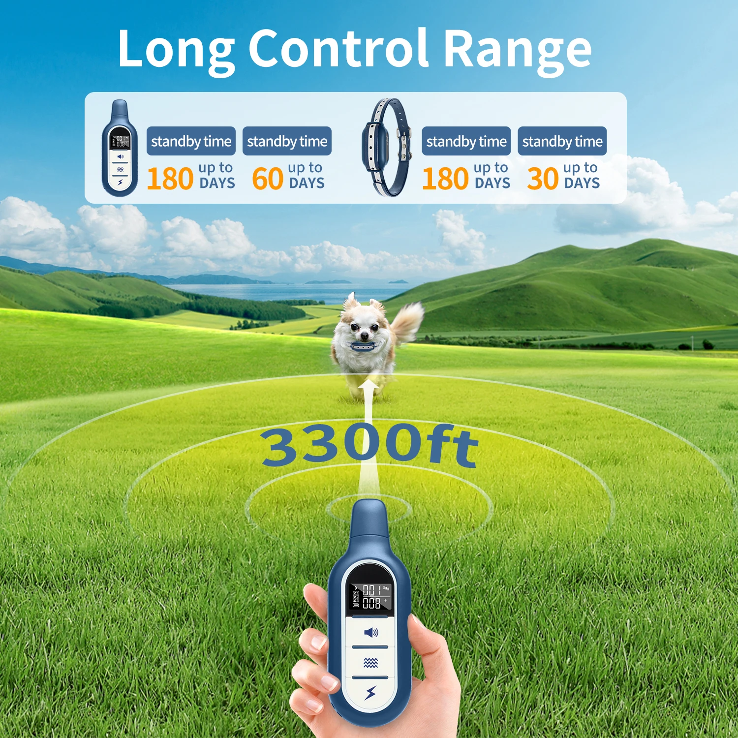 Dog Electric Anti Dog Barking Collars Waterproof Rechargeable Training Shock Collar Bark Deterrent Device With Remote