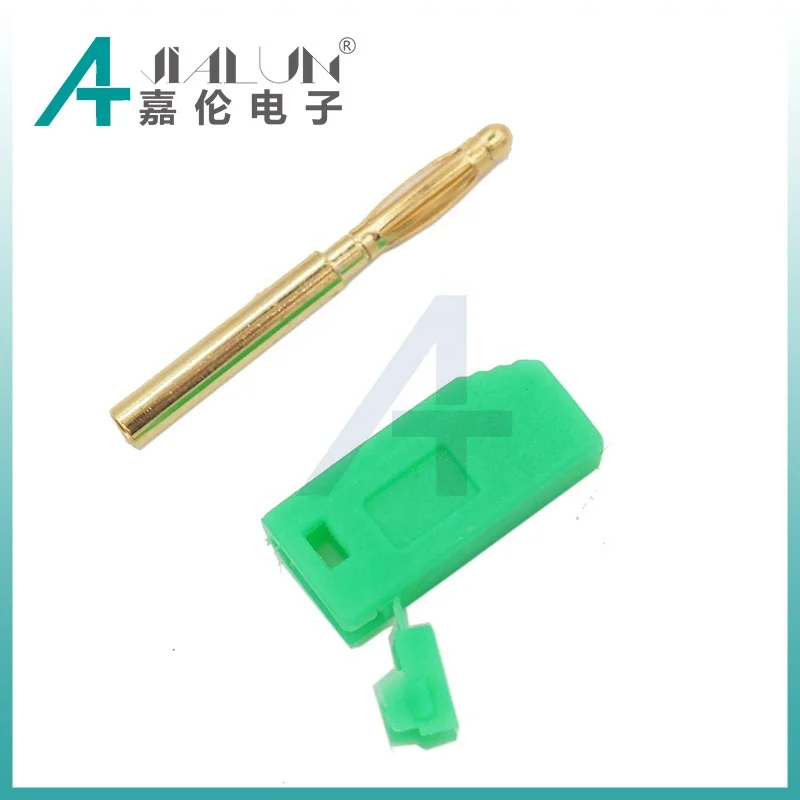 JIALUN 5PCS 2mm Gold Banana Plug Mini Banana Jack Cable Connector