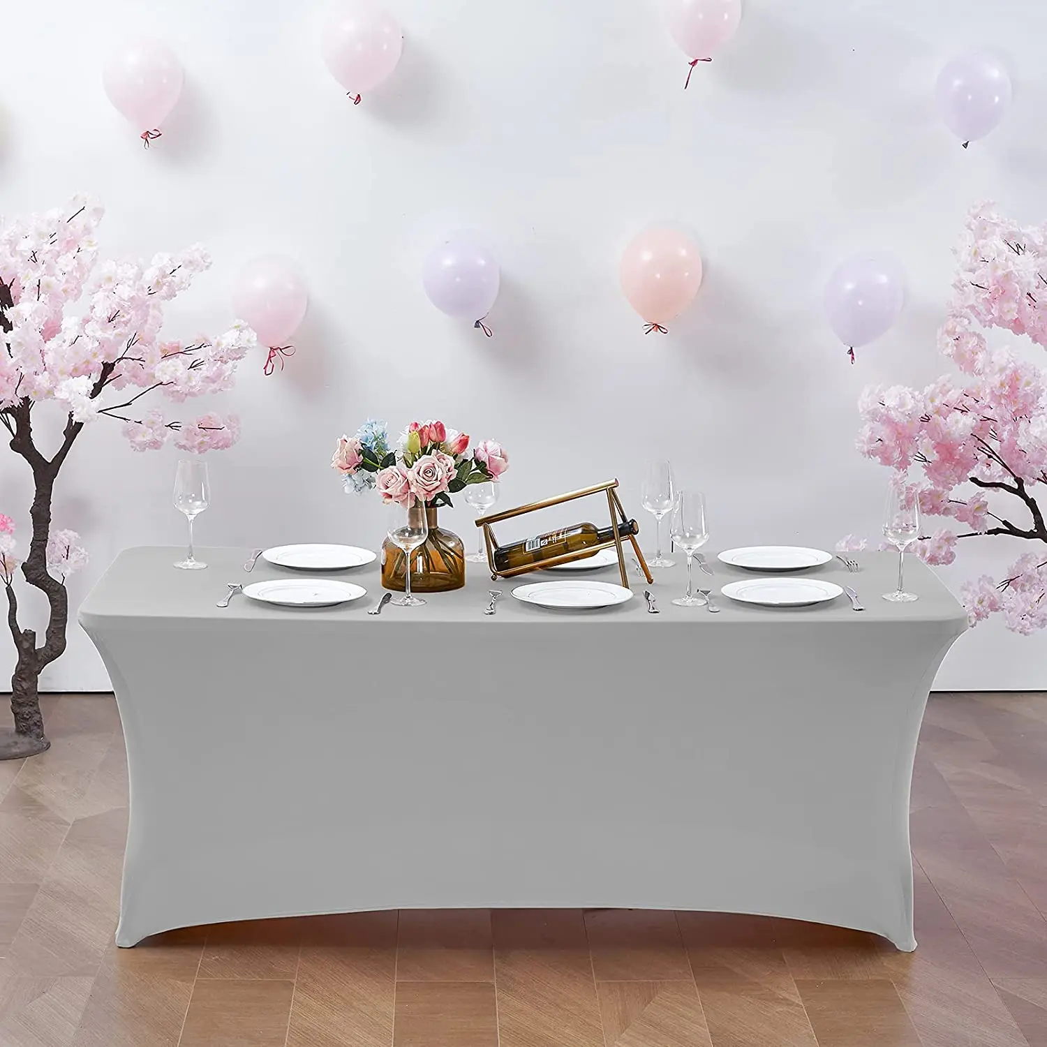 Spandex Stretch Table Cover Protector  Fitted Tablecloths for Banquet Wedding Party Hotel Birthday