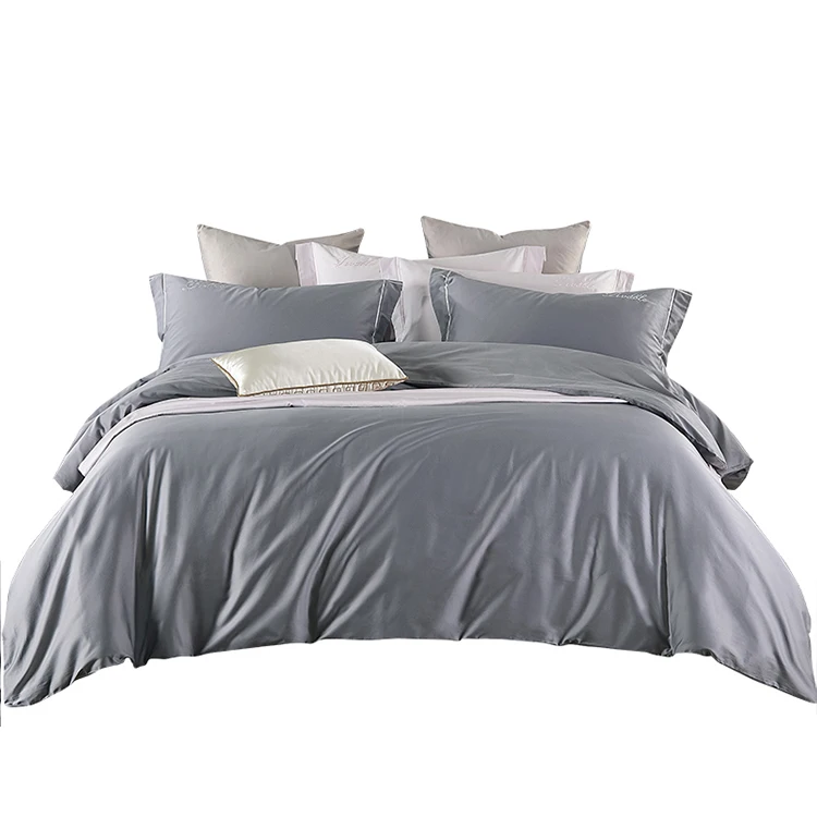 Customized Luxury 60S Cotton Printed Embroidered Comforter Duvet Cover 4pcs Bedding Set Sets with Bed Sheet
