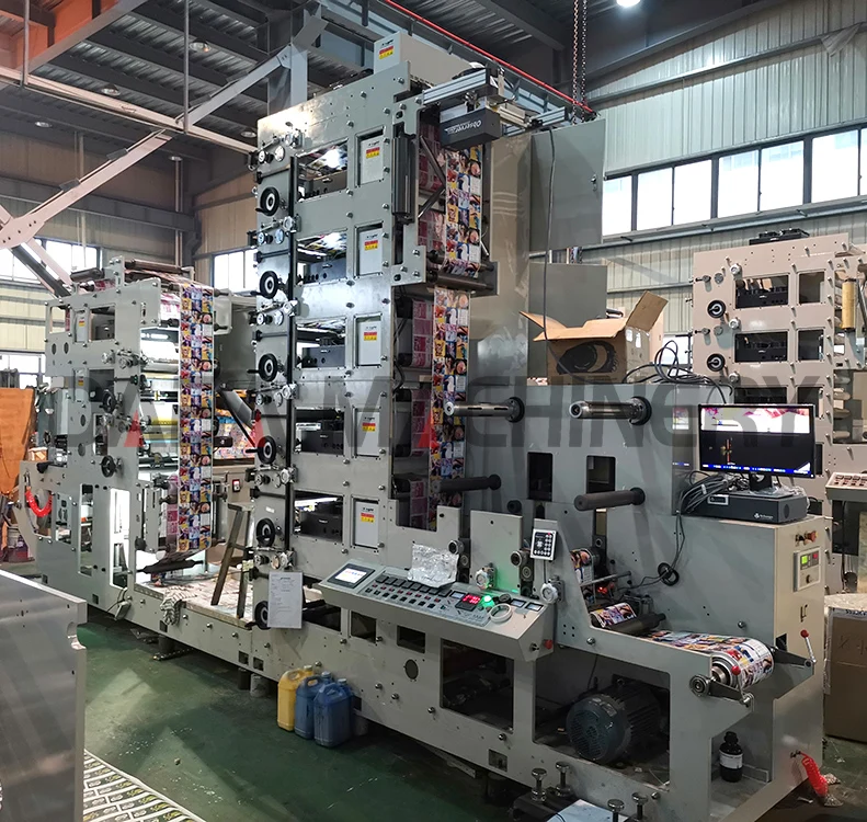 DINGYU roll to roll 1 2 3 4 5 6 7 8 color label flexo printing machine