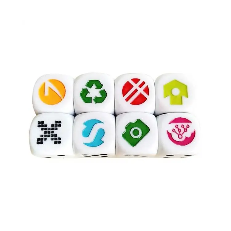 
High Quality Acrylic Customized Engraved logo game dice 