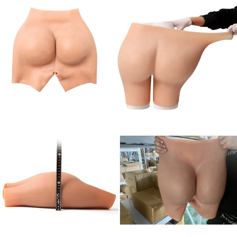 Fake Asses 2cm Silicone Padded Hip Butt Lifter Pantys Open Crotch Sissy Butt Enhancer Big Ass Silicon Shaper Underwear