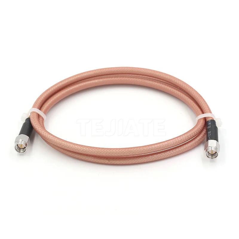 Rg142 50 Ohm Stainless steel Flexible Rf Coax Cable Sma Male To Sma Male Rg142 Coaxial Cable Connector Cable Assembly