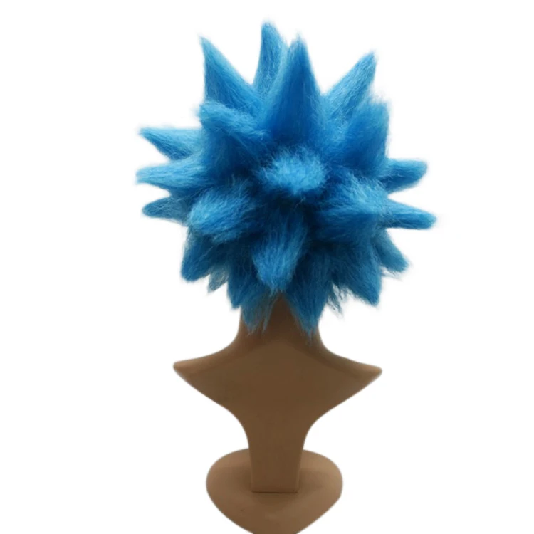 Novelties Halloween Wigs Rick and Morty Rick Sanchez Hairstyle Cosplay Party Natural Synthetic Costume Blue Wigs