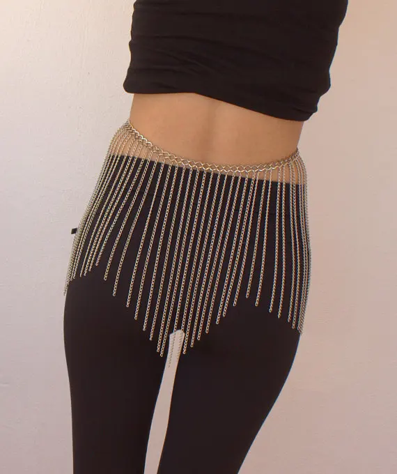 Fashionable clothing accessories sexy ladies tassel waist chain waist accessory