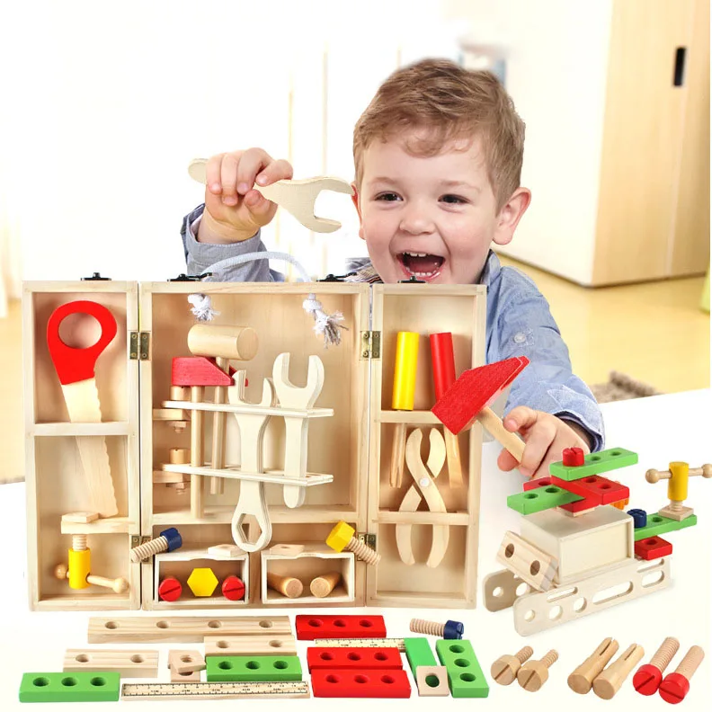 Simulation Children Toolbox Toys Wooden DIY Kids Educational Toys