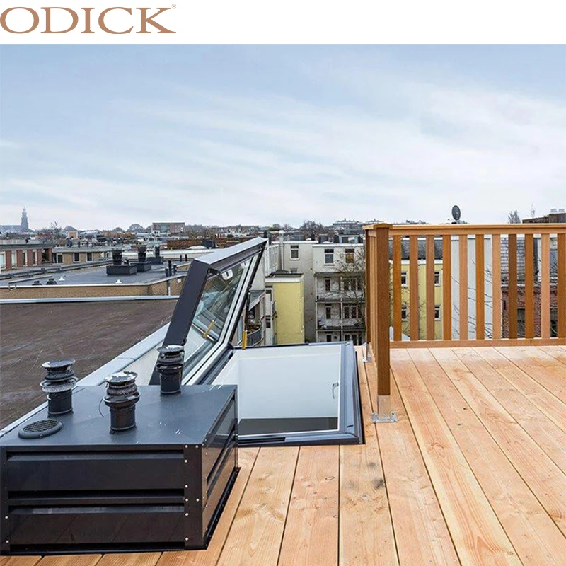 Automatic Flat Roof Extended Roof Windows Tempered Glass Greenhouse Skylight Window