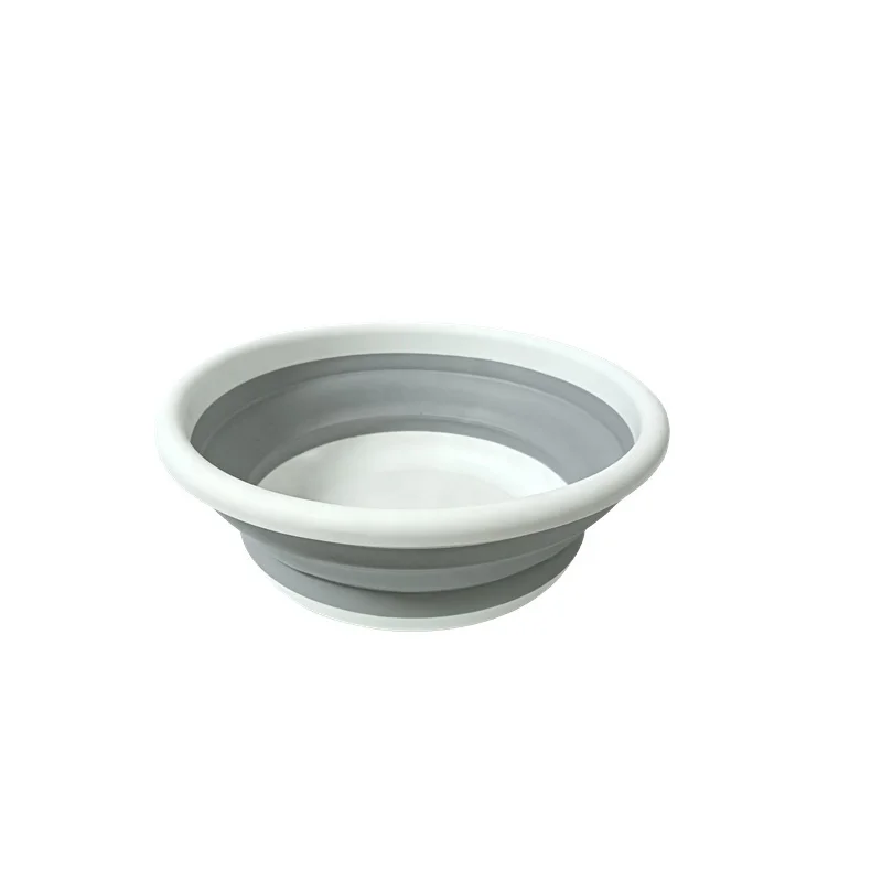 10L Round Lightweight Portable Folding  Basin Multi-Purpose Silicone Collapsible Wash Basin with Durable Plastic Material