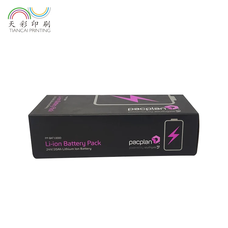 Customized Design Printing Battery Charger Color Paper Packing Box for sale