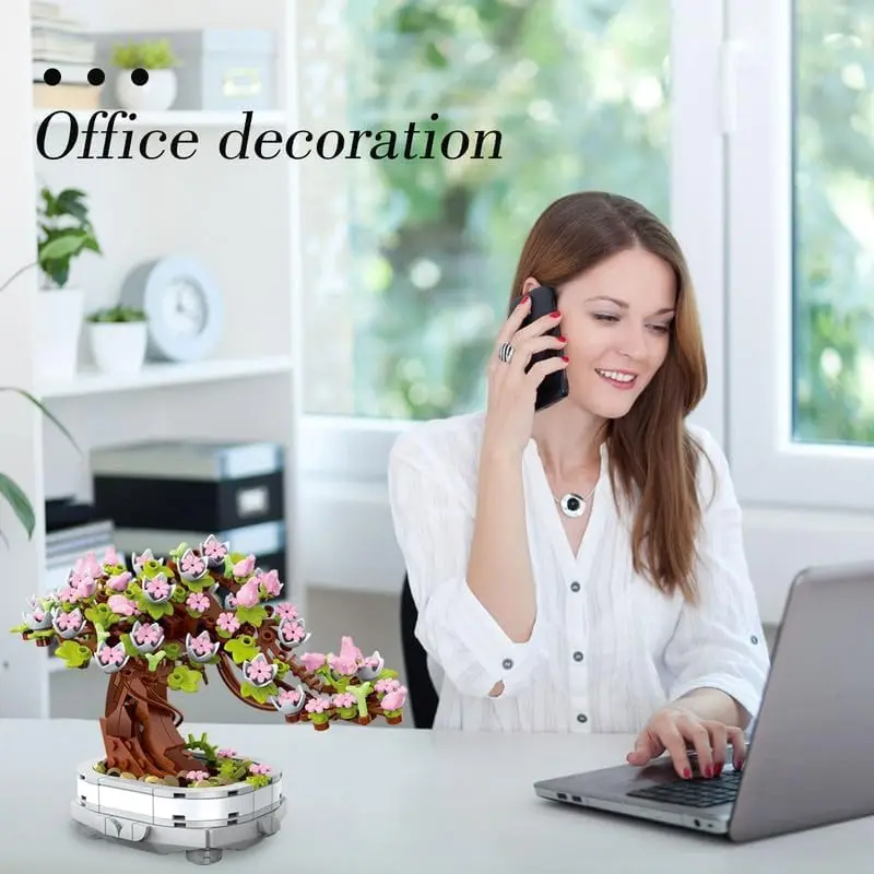 DIY 3D Puzzle Bricks Educational Model Flowers Bouquet Construction Tree Building Blocks Building Kit