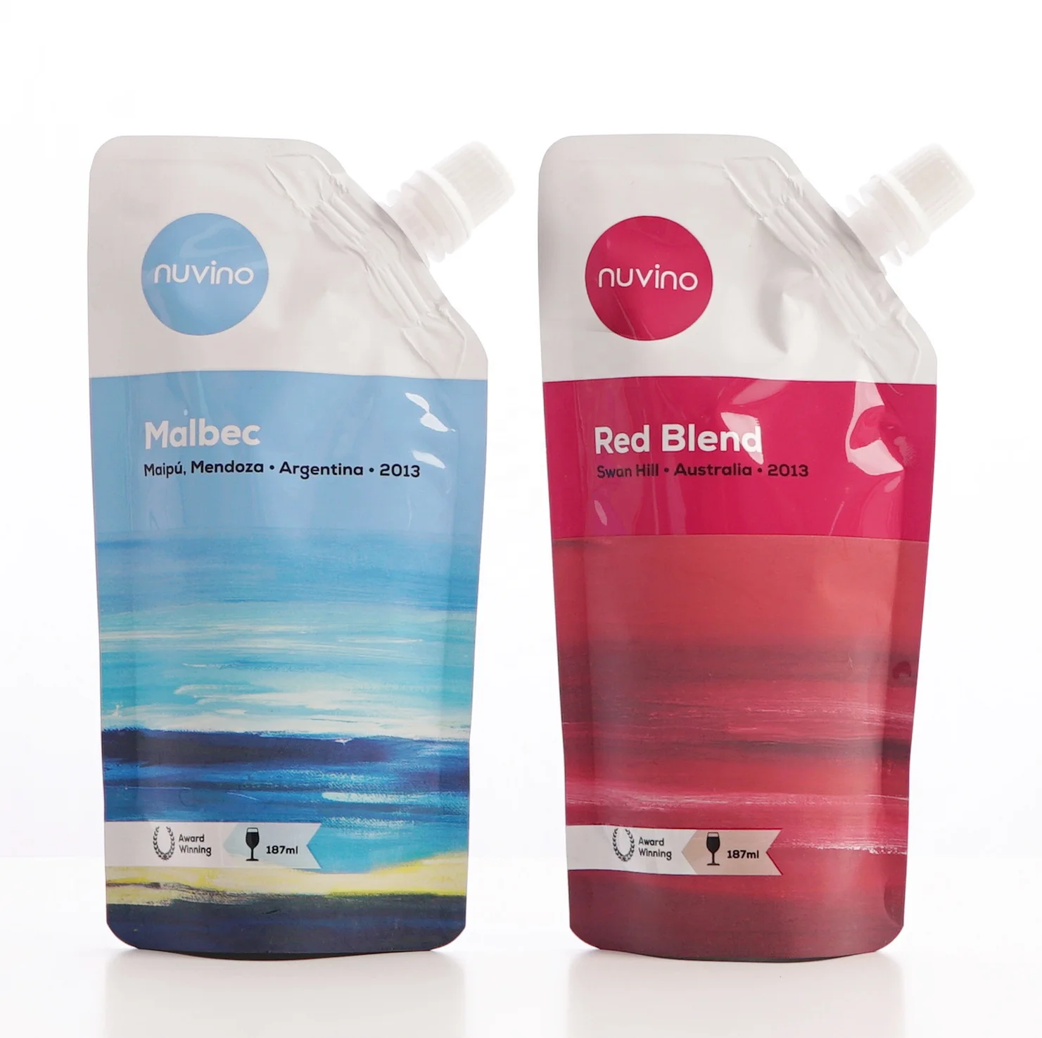 Customized Printing Flexible Packaging Logo Plastic Standing Waterproof Spout Pouch for Sports Energy Drink