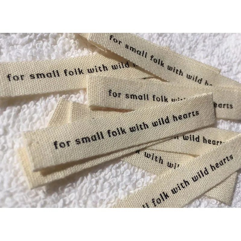 Printed Soft Cotton Main Labels for Garments and Hats