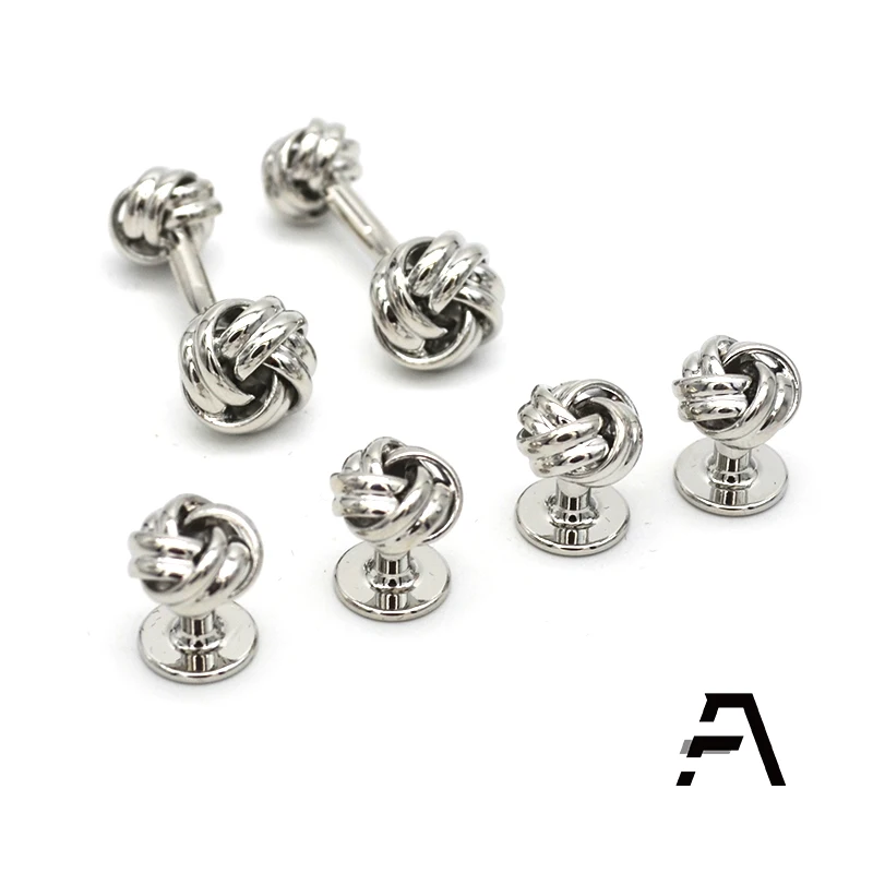 Hot Sale Classical Mens Cufflinks and Studs Set Tuxedo Shirts for Business