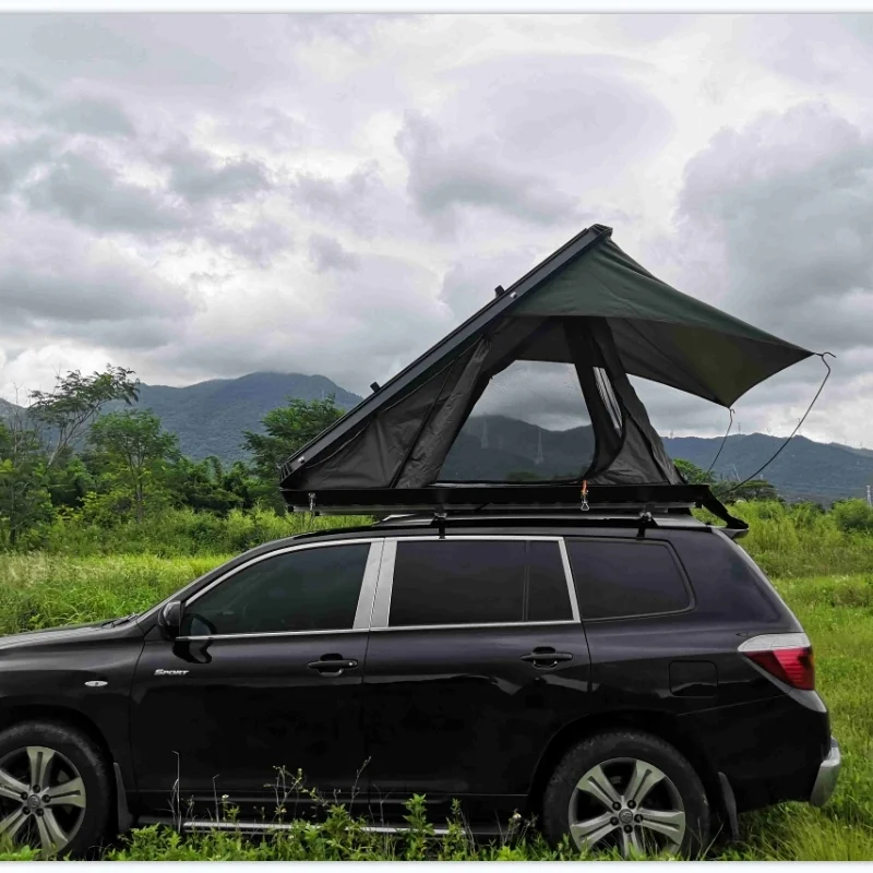 Factory Customization High Quality 2 3 person SUV Car Hard Shell Triangle Aluminum Roof Top Tent for camping Outdoor Activities