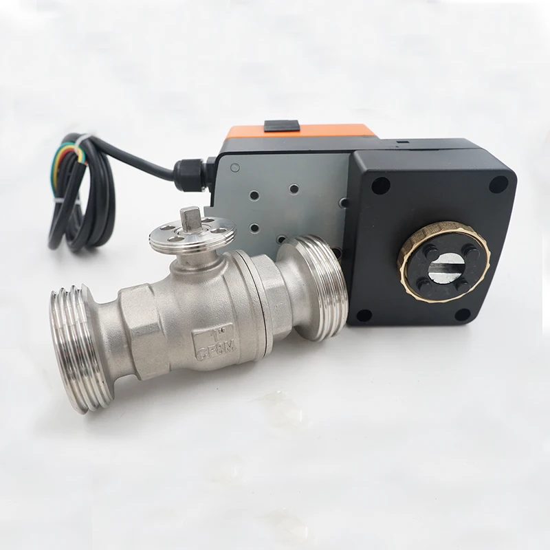 Winvall 24VAC/DC Male Thread Proportional Valves 0-10V 4-20mA Motorized Water Control Valve Electric 2 Way Stainless Steel