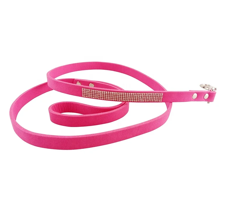 Amazon new pet dog kitten Rhinestone inlaid collar cat and dog leash