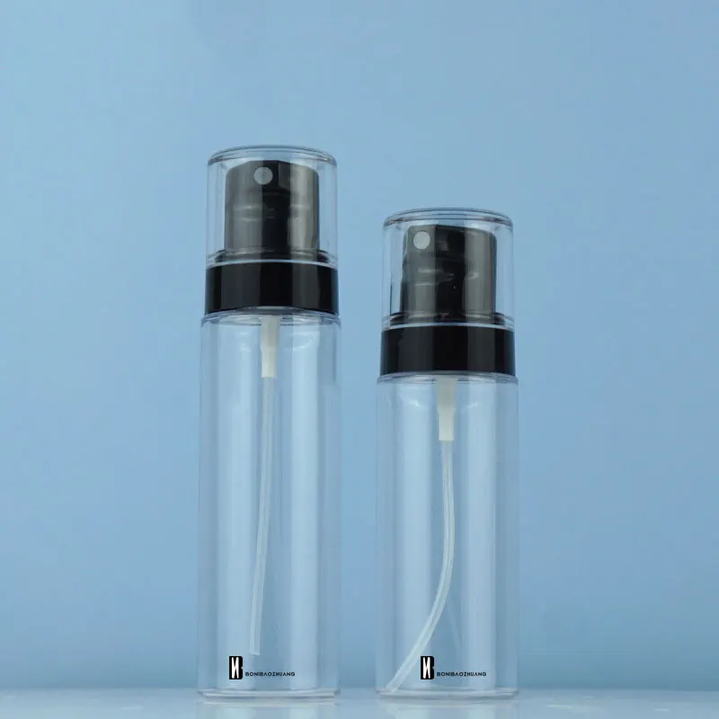 
50ml -250ml PET HDPE Empty Custom Perfume Clear Fine Mist Spray Bottles Refillable Sprayer Bottles for Cosmetic Skin Packaging 