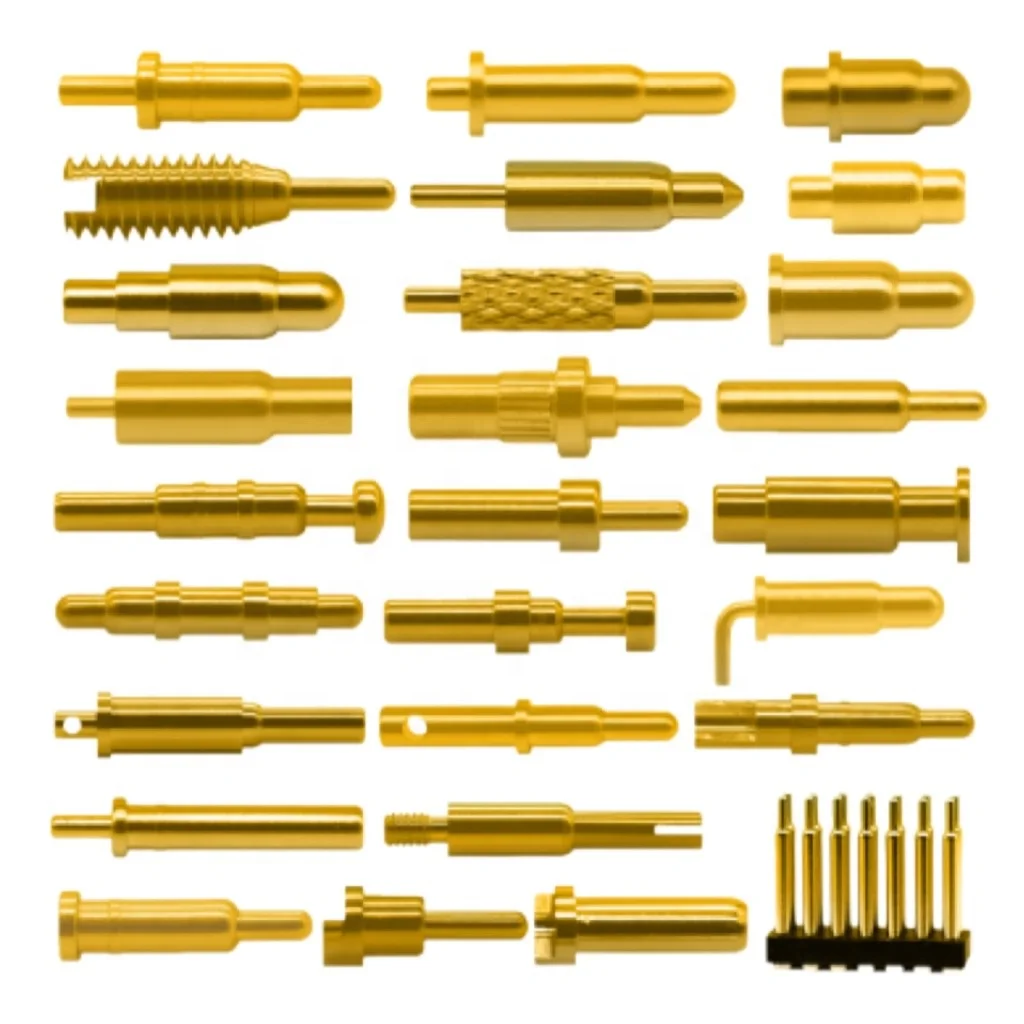 Electronic Copper Pin Connector Pin Gold-plated Brass POGO Pin