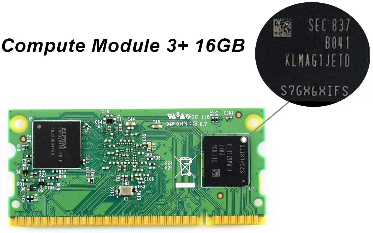 Raspberry Pi Compute Module 3+ 16GB Raspberry Pi Compute Module 3 Plus With 16GB Flash EMMC