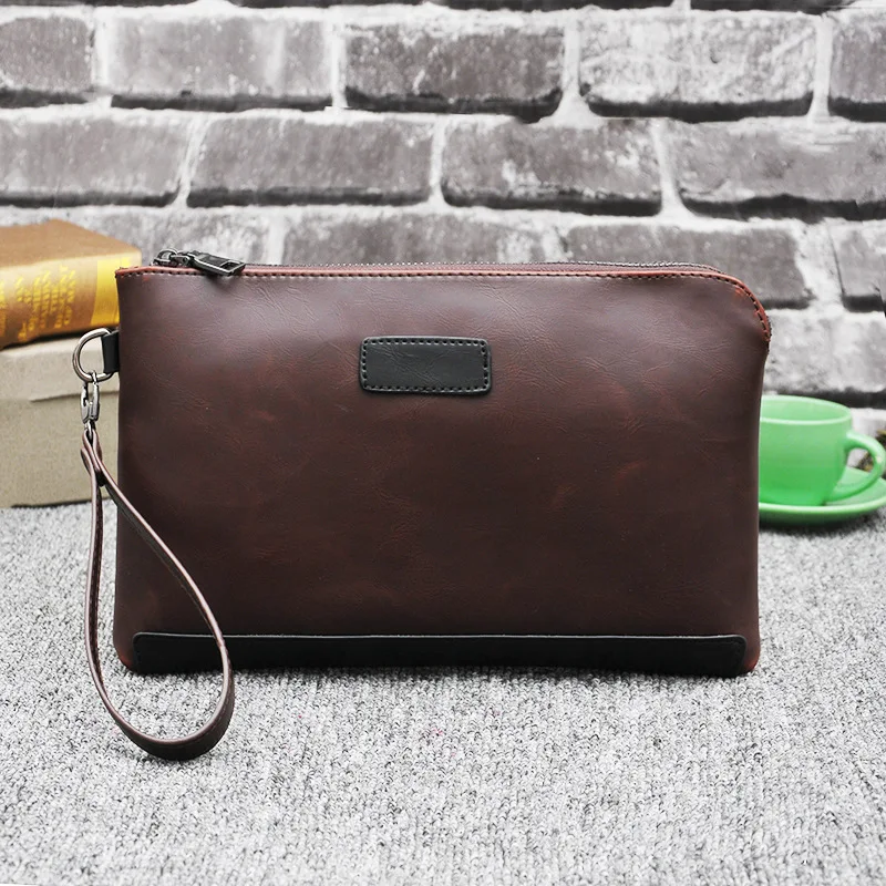 manufacturer custom handbag horse skin PU Leather business purses and handbags men hand  bags