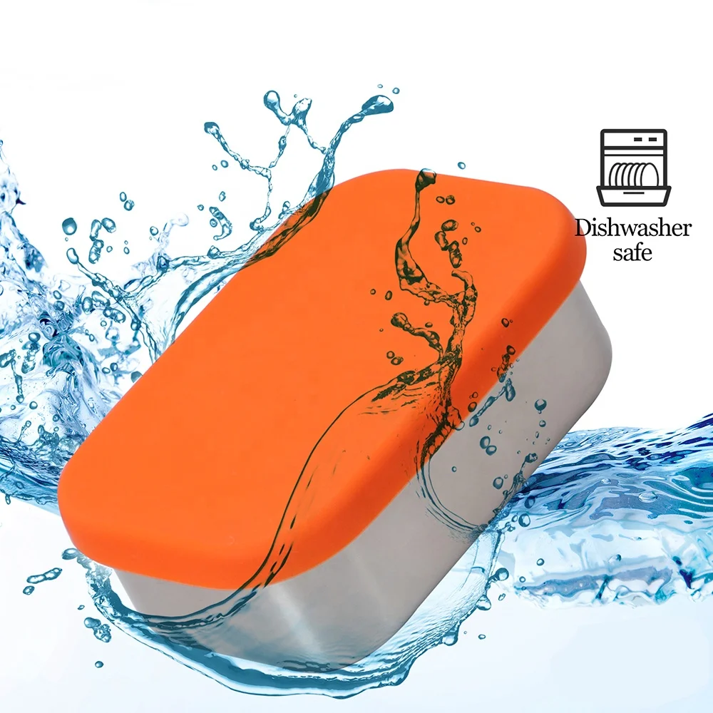 Stainless Steel Lunch Boxes with Silicone Lids Kids Lunch Food Storage Containers Food box for Baby Food Snacks