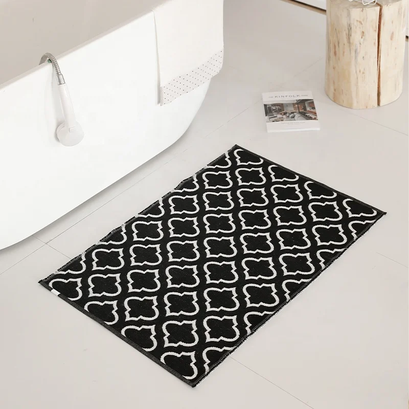 Low MOQ new process modern style available on both sides area rug for living room yarn-dyed jacquard washable area rugs carpets