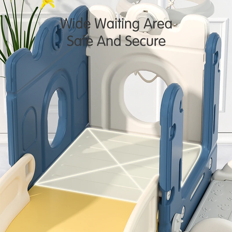 Baby Indoor Playroom Children Play Home Playground Equipment Park Kids Bridge Sliding Toys Plastic Toddler Slides And Swing Set