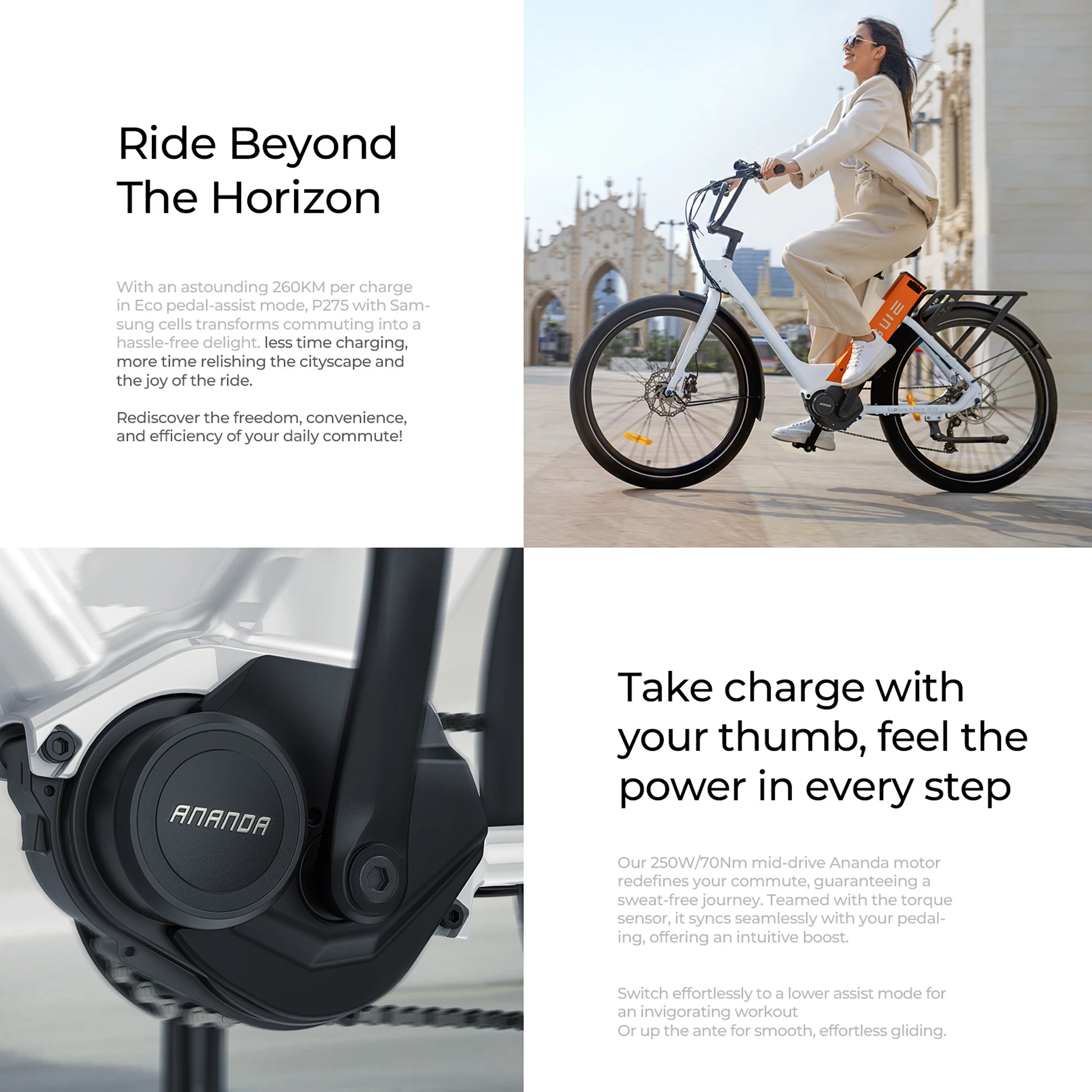 ENGWE P275 ST Electric City Bike EU Warehouse 250W 25km/h Pedal Assist Ebike 36V 19.2Ah Commuting E-bike