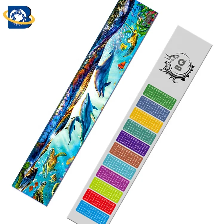 
Stunning 3D Lenticular Ruler , Plastic Flexible Ruler Customized Shape 