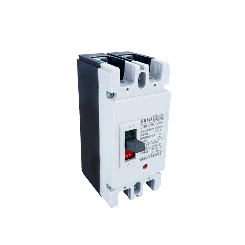 miniature moulded case circuit breaker CTM1-250L 100A to250A mccb main 200a 2p electrical earth leakage two poles