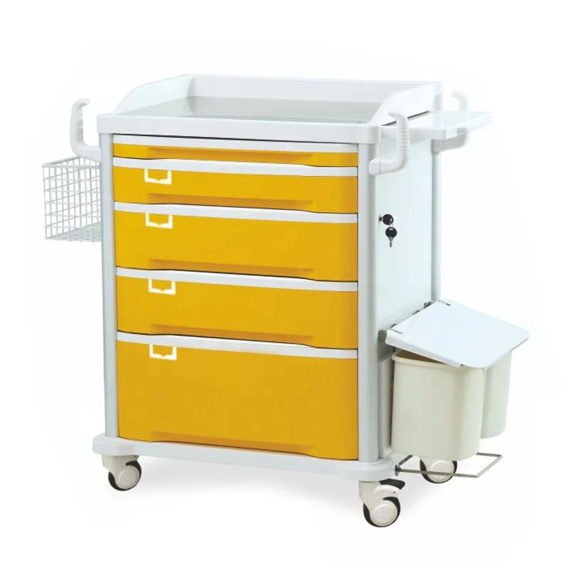 Fast delivery medical ABS with drawer locker trolley