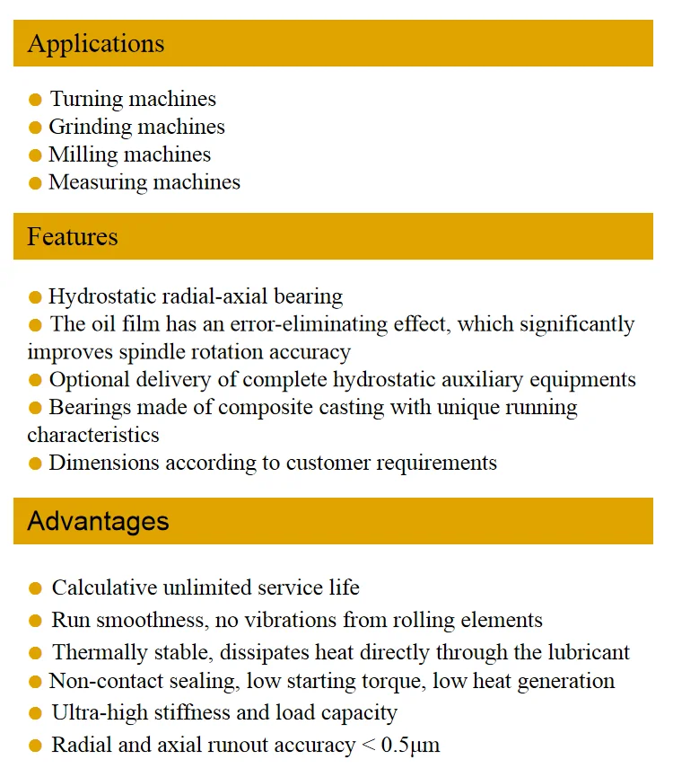 Hydrostatic rotary tables used in milling machines