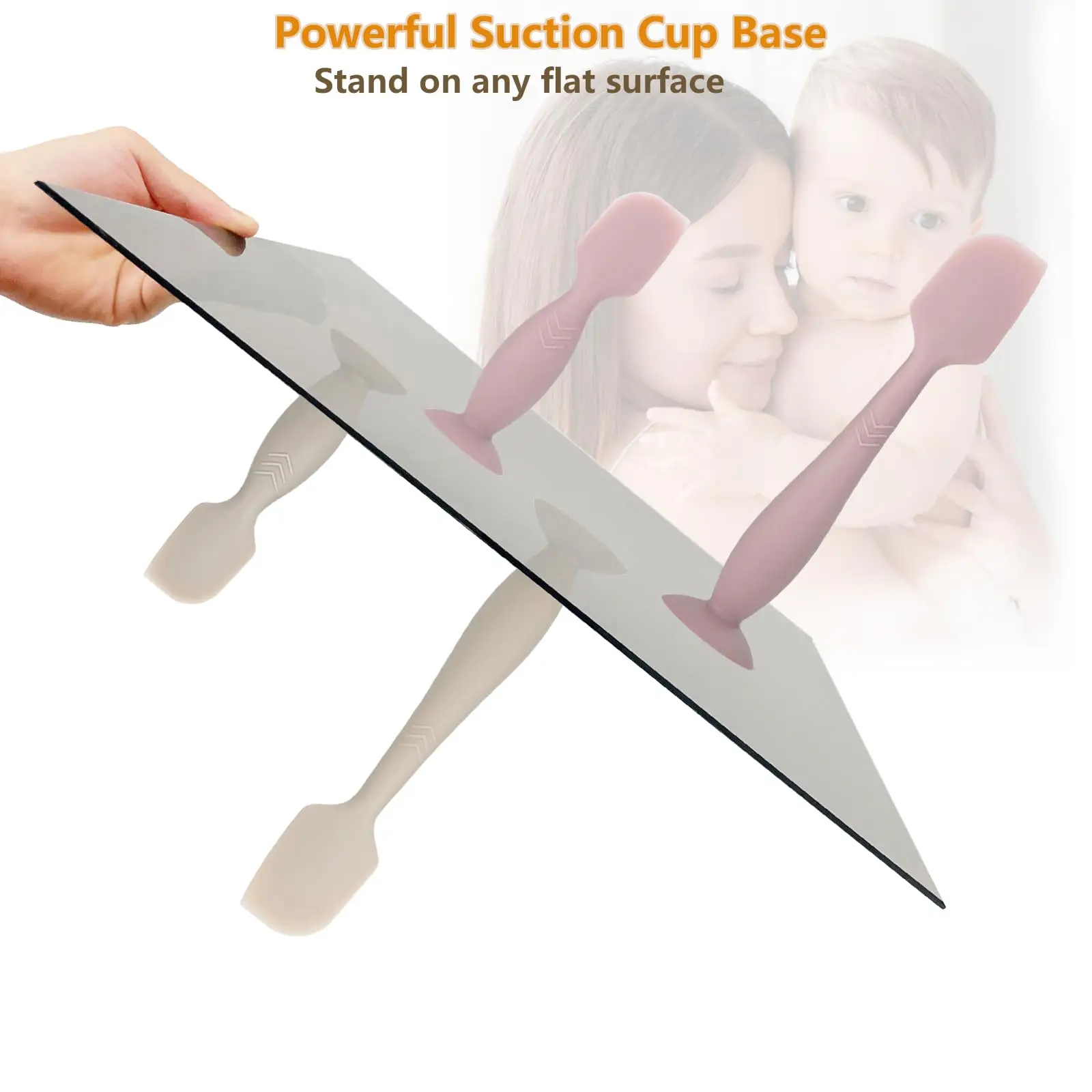Baby Diaper Cream With Suction Cup Base Spatula Applicator Soft Silicone Butt Paste Spatula Diaper Cream Brush
