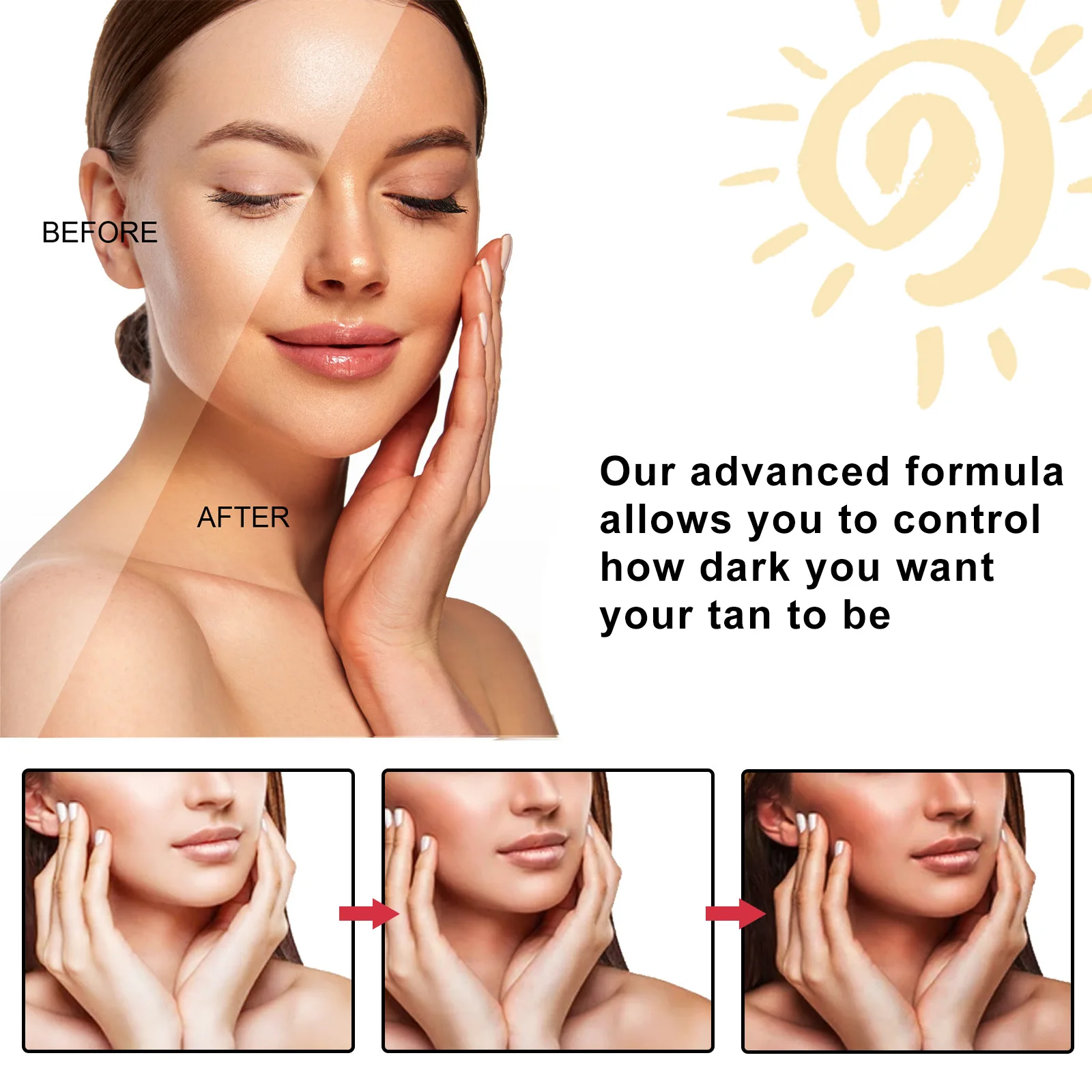 Продукты для загара, оптовая продажа, мерцающий крем для загара, Интенсивный Гель для загара, коричневый гель для загара для тела, крем для меланина